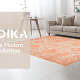 Ultra Soft Area Rug, Non Slip, Stain Resistant, Washable Area Rugs for Living Room, Bedroom, Rustic Vintage Seal Pattern(Pink)