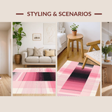 Ultra Soft Area Rug, Non Slip, Stain Resistant, Washable Area Rugs for Living Room, Bedroom, Dynamic Modern Artful Color Fusion(Pink)