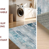 Elegant Distressed Geometric Texture(Blue)