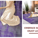 Ultra Soft Area Rug, Non Slip, Stain Resistant, Washable Area Rugs for Living Room, Bedroom, Whimsical Artistic Ombre Design(Purple)