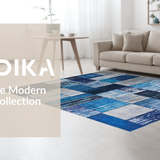 Eclectic Patchwork Geometric Fusion(Blue)