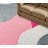 Ultra Soft Area Rug, Non Slip, Stain Resistant, Washable Area Rugs for Living Room, Bedroom, Modern Abstract Grey Pink Living Room Rug(Gray)