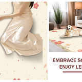 Bright Cheerful Bunny Garden Scene(Beige)