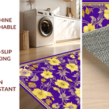 Ultra Soft Area Rug, Non Slip, Stain Resistant, Washable Area Rugs for Living Room, Bedroom, Chic Contemporary Patterned Display(Yellow)