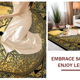 Ultra Soft Area Rug, Non Slip, Stain Resistant, Washable Area Rugs for Living Room, Bedroom, Vibrant Earthy Aesthetic Charm(Gold)