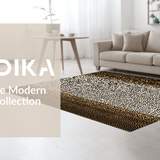 Ultra Soft Area Rug, Non Slip, Stain Resistant, Washable Area Rugs for Living Room, Bedroom, Sleek Modern Safari Style(Brown)