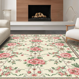 Whimsical Floral Tapestry Effect(Beige)