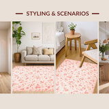 Ultra Soft Area Rug, Non Slip, Stain Resistant, Washable Area Rugs for Living Room, Bedroom, Cozy Plush Fuzzy Appeal(Pink)