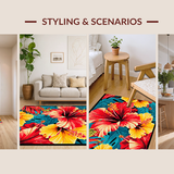 Bold Multicolored Geometric Design(Red)