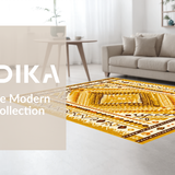 Ultra Soft Area Rug, Non Slip, Stain Resistant, Washable Area Rugs for Living Room, Bedroom, Playful Tassel Embellished Decor(Gold)