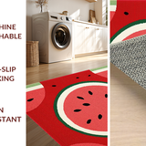 Ultra Soft Area Rug, Non Slip, Stain Resistant, Washable Area Rugs for Living Room, Bedroom, Radiant Festive Fruit Palette(Red)