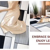 Ultra Soft Area Rug, Non Slip, Stain Resistant, Washable Area Rugs for Living Room, Bedroom, Vibrant Abstract Geometric Elements(Gray)