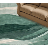 Ultra Soft Area Rug, Non Slip, Stain Resistant, Washable Area Rugs for Living Room, Bedroom, Elegant Sage Green Geometric Motif(Green)