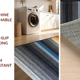 Ultra Soft Area Rug, Non Slip, Stain Resistant, Washable Area Rugs for Living Room, Bedroom, Rustic Textured Minimalist Design(Gray)