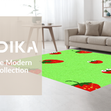Ultra Soft Area Rug, Non Slip, Stain Resistant, Washable Area Rugs for Living Room, Bedroom, Bright and Cheerful Floral Design(Green)