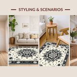 Luxurious Textured Ogee Patterning(Black)