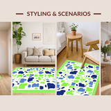 Ultra Soft Area Rug, Non Slip, Stain Resistant, Washable Area Rugs for Living Room, Bedroom, Charming Whimsical Animal Motif(Green)