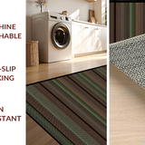 Ultra Soft Area Rug, Non Slip, Stain Resistant, Washable Area Rugs for Living Room, Bedroom, Whimsical Striped Textured Delight(Brown)