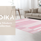 Ultra Soft Area Rug, Non Slip, Stain Resistant, Washable Area Rugs for Living Room, Bedroom, Rustic Textured Modern Aesthetic(Red)