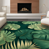 Elegant Gold Green Botanical Motif(Green)
