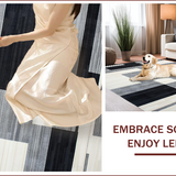 Ultra Soft Area Rug, Non Slip, Stain Resistant, Washable Area Rugs for Living Room, Bedroom, Chic Minimalist Grey Tiled Pattern(Gray)