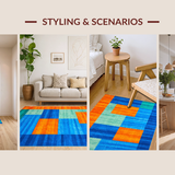 Whimsical Colorful Tiled Arrangement(Blue)