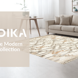 Ultra Soft Area Rug, Non Slip, Stain Resistant, Washable Area Rugs for Living Room, Bedroom, Luxurious Earthy Woven Look(Beige)