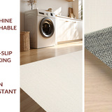 Ultra Soft Area Rug, Non Slip, Stain Resistant, Washable Area Rugs for Living Room, Bedroom, Modern Ivory Rustic Charm(Beige)