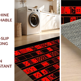 Ultra Soft Area Rug, Non Slip, Stain Resistant, Washable Area Rugs for Living Room, Bedroom, Lively Contemporary Graphic Design(Red)