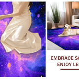 Ultra Soft Area Rug, Non Slip, Stain Resistant, Washable Area Rugs for Living Room, Bedroom, Lively Solar System Theme(Purple)