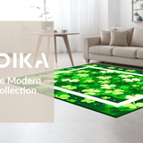 Ultra Soft Area Rug, Non Slip, Stain Resistant, Washable Area Rugs for Living Room, Bedroom, Rustic Polka Dot Green Patterns(Green)