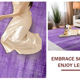 Ultra Soft Area Rug, Non Slip, Stain Resistant, Washable Area Rugs for Living Room, Bedroom, Playful Ultra-Soft Color Blend(Purple)