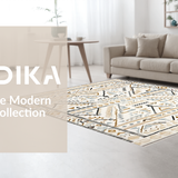 Ultra Soft Area Rug, Non Slip, Stain Resistant, Washable Area Rugs for Living Room, Bedroom, Rustic Off-White Charm with Tassels(Beige)