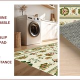 Ultra Soft Area Rug, Non Slip, Stain Resistant, Washable Area Rugs for Living Room, Bedroom, Machine Washable Dining Room Olive Beige Rug(Beige)