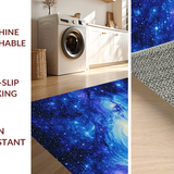 Ultra Soft Area Rug, Non Slip, Stain Resistant, Washable Area Rugs for Living Room, Bedroom, Vibrant Celestial Artistry Display(Blue)