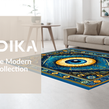 Cultural Geometric Eye Motif(Blue)