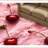 Ultra Soft Area Rug, Non Slip, Stain Resistant, Washable Area Rugs for Living Room, Bedroom, Coquette Bow Fluffy(Pink)