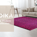Ultra Soft Area Rug, Non Slip, Stain Resistant, Washable Area Rugs for Living Room, Bedroom, Stylish Black and White Zebra Flair(Pink)