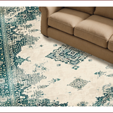 Ultra Soft Area Rug, Non Slip, Stain Resistant, Washable Area Rugs for Living Room, Bedroom, Vintage Neutral Bedroom Area Rug Non-Shedding(Ivory)