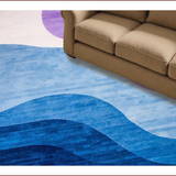Ultra Soft Area Rug, Non Slip, Stain Resistant, Washable Area Rugs for Living Room, Bedroom, Trendy Abstract Floral Composition(Purple)