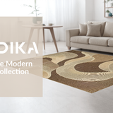 Ultra Soft Area Rug, Non Slip, Stain Resistant, Washable Area Rugs for Living Room, Bedroom, Timeless Organic Fluid Patterns(Beige)