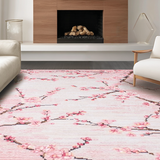 Ultra Soft Area Rug, Non Slip, Stain Resistant, Washable Area Rugs for Living Room, Bedroom, Charming Pink Floral Medallion(Pink)