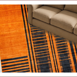 Ultra Soft Area Rug, Non Slip, Stain Resistant, Washable Area Rugs for Living Room, Bedroom, Chic Leopard Print Accent Piece(Orange)