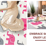 Ultra Soft Area Rug, Non Slip, Stain Resistant, Washable Area Rugs for Living Room, Bedroom, Soft Gray Pastel Animal Print(Pink)