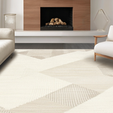 Ultra Soft Area Rug, Non Slip, Stain Resistant, Washable Area Rugs for Living Room, Bedroom, Rustic Textured Cream Elegance(Beige)