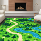 Whimsical Dino Adventure Landscape(Green)