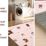 Ultra Soft Area Rug, Non Slip, Stain Resistant, Washable Area Rugs for Living Room, Bedroom, Joyful Playtime Round Rug(Pink)