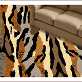Ultra Soft Area Rug, Non Slip, Stain Resistant, Washable Area Rugs for Living Room, Bedroom, Irregular Animal Print Bedroom Faux Fur Carpet(Yellow)