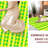 Ultra Soft Area Rug, Non Slip, Stain Resistant, Washable Area Rugs for Living Room, Bedroom, Bright Outdoor Garden Look(Yellow)