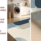 Ultra Soft Area Rug, Non Slip, Stain Resistant, Washable Area Rugs for Living Room, Bedroom, Trendy Minimalist Cloud Inspired Look(Beige)